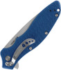Kershaw Oso Sweet 1830BLU closed knife showing pocket clip and handle texture