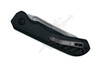 Fully closed view of the Armed Force Tactical automatic knife with smooth black anodized handle.