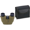 Carson Hornet binoculars folded next to black carrying case pouch