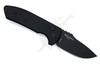 Pro-Tech SBR left handed automatic knife black DLC blade black aluminum handle open position Les George design