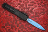 Reverse side of open Ultratech Jedi Knight showing black pocket clip and blue blade