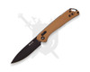 Buck Knives 700 Nomad folding knife with black oxide D2 drop point blade and bronze anodized aluminum handle open on white background