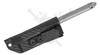 Microtech TAC-P Mini shown in the Kydex sheath with black UltiClip attached for versatile carry.