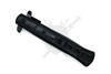 Back side closed view of slim patriotic liner lock folding knife with stainless pocket clip
