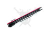 Spine profile of slim automatic switchblade knife with lightweight construction.