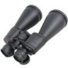 Rear angled view of Perrini 12-40x80 zoom binoculars showing eyepieces, textured grip panels, and center focus wheel.