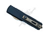 Rear side of the closed Jedi Master UTX-85 showing bronze pocket clip and glass breaker hardware