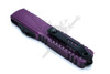 Microtech Ultratech Gen IV closed automatic OTF knife purple abrasion handle pocket clip view