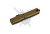 Microtech UTX-70 Gen IV 11494-3TA tan aluminum handle closed automatic knife