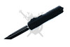 Microtech UTX-70 Gen IV 11494-1T black handle black tanto automatic OTF knife front view