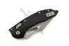 Microtech M-Stitch RAM-LOK 169MRL-10AP partially opened showing RAM-LOK bar lock and black aluminum scales