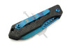Backside of Heretic Knives Jinn H113-MT-CF displaying Metallic Teal deep carry pocket clip