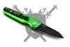 Rear view of the green Armed Force Tactical Pocket Flash Micro showing the black pocket clip.