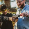 Daisy Model 426 CO2 BB pistol being used during supervised target practice