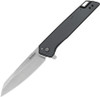 Kershaw Misdirect XL 1441 assisted flipper knife open showing the stonewashed reverse tanto blade and gray stainless steel handle