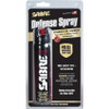 Retail packaged SABRE Magnum 120 4.3 oz. 3-in-1 defense spray showing the 12-foot range, 35 bursts, and advanced defensive formula