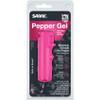 Retail packaging of the pink SABRE Fast Flip Top pepper gel highlighting maximum strength formula and UV marking dye