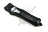 Closed view of the Armed Force Tactical Model 112LPSTP displaying the textured matte black handle with the white Punisher Skull artwork.