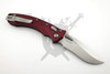 Microtech Amphibian Mini RAM-LOK 137MRL-10FRMR Merlot Frag Aluminum folding knife open front view