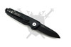 Rear view of Armed Force Tactical Pocket Flash Micro automatic knife open with pocket clip