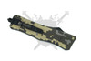Closed rear view of Stealth Grid Quick-Deploy OTF automatic knife with pocket clip