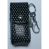 Black bling synthetic leather holster with metal belt clip for Cheetah Nitro stun gun