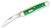 Case Smooth Brilliant Green Bone Mini Copperhead Pocket Knife