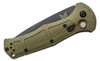 Benchmade Claymore AUTO Folding Knife CPM-D2 Cobalt Black Plain Blade, Ranger Green Grivory Handles