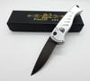 Piranha Fingerling Silver Automatic Knife Tactical Black Blade