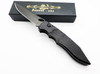 Piranha Mini Predator Automatic Knife Black Tactical Black Blade