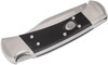 Buck Auto Elite 112 Nickel Silver & Black G-10 Handle