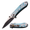 Femme Fatale Spring Assisted Knife Satin Blue Butterfly