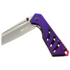 Spring Assisted Knife Mtech Mirror Finish Cleaver Blade EDC Blue Purple Chrome Handle