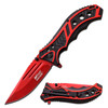 MTech Spring-Assist Folding Knife Mtech Black Red Blade Tactical Utility EDC