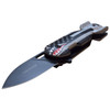 Spring Assisted Flag Shark Bomber Folding Pocket Knife