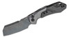 Kershaw Launch 14 Auto Black Stonewashed CPM-154 Cleaver Blade, Gray Anodized Aluminum Handles with Carbon Fiber Scale