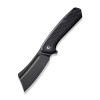 CIVIVI Knives Bullmastiff Flipper Knife 3.83" 9Cr18MoV Black Stonewashed Cleaver Blade, Black G10 Handles