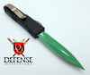 Microtech UTX-85 Jedi Master OTF Green Double Edge Dagger