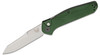 Benchmade 9400 Osborne AUTO Folding Knife  Satin Plain Blade, Green Aluminum Handles