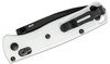 Benchmade Mini Bugout AXIS Folding Knife S30V Black DLC Plain Blade White Grivory Handles