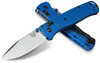 Benchmade 535 Bugout AXIS Folding Knife S30V Satin Plain Blade Blue Grivory Handles