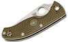 Spyderco Lightweight Tenacious Folding Knife OD Plain Edge Green FRN Handle