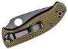 Spyderco Lightweight Tenacious Folding Knife OD Green FRN Handle Black Plain Blade