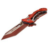 MTech USA Spring Assisted Knife Red and Silver