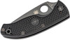 Spyderco Lightweight Tenacious Folding Knife Black Oxide Combo Blade, Black Handles