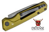 Kershaw Launch 11 AUTO Folding Knife BlackWashed Reverse Tanto Blade, Olive Aluminum Handles