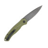 CobraTec OD Green Handle Diablo Side Opener Automatic Black Stonewash