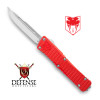 CobraTec Knives Mini Mamba Knurled D2 Red Drop Point Non Serrated Knife Blade