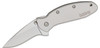 Kershaw Ken Onion Scallion Assisted Flipper Knife Bead Blast Plain Blade, Stainless Steel Handles