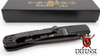 Piranha Virus Automatic Knife Black Tactical Plain Blade